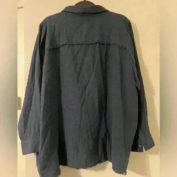 Peace Love World Bonus 100% cotton button up shirt size 2X (S114) - Picture 8 of 13